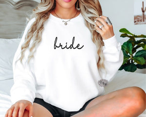 Bride Embroidered Sweatshirt, Bride Embroidered Crewneck Sweatshirt, Bride Embroidered Adult Sweatshirt, Bride Sweatshirt