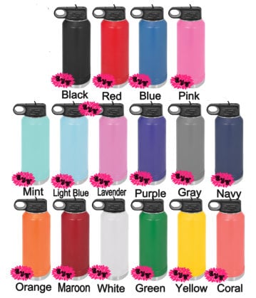 Tennis Water Bottle, Personalized Engraved Tennis Water Bottle With Straw, 4 SIZES Stainless Steel Water Bottle, Stainless Sports Bottle