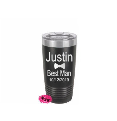 Engraved 20oz Tumbler, Best Man Tumbler, Groomsmen Gift, Ring Bearer, Father Of Bide, Stainless Steel Coffee Tumbler, Slider Lid Coffee Cup