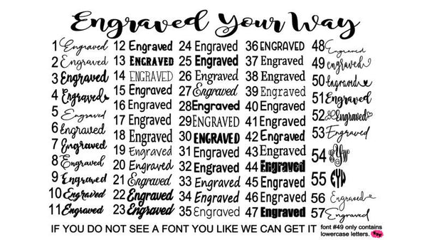 Add A 2-3 LINE Phrase OR MONOGRAM To The 2nd Side Of Any Tumbler, This is to add a phrase to the opposite side of your tumbler or Bottle.