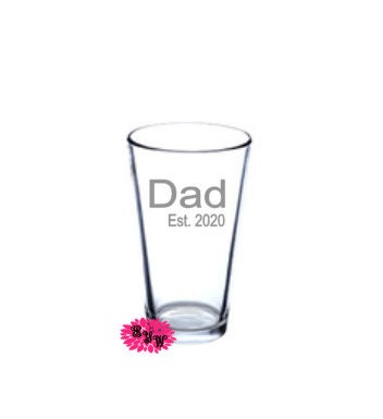 Engraved 16oz Etched Beer Glass, Engraved 16oz. Pint Glass, Fathers Day, Dad, Grandfather, Uncle Beer Cup, Father's Day