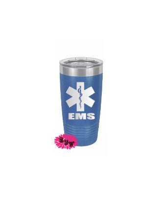 Engraved 20oz Tumbler, EMS Etched Tumbler, Paramedic Gift, Slider Lid, Stainless Steel Coffee Tumbler, Your Name Or Saying