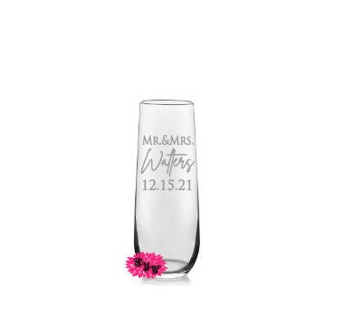 Engraved Champagne Glass, Personalized Champagne Flute, Personalized Wedding Favors, Personalized Glass, One Custom Glass Champagne Flute