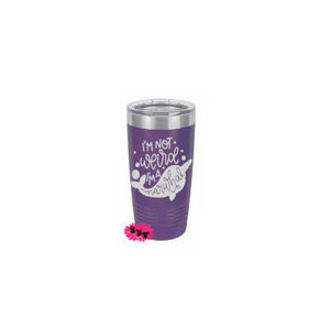 Engraved 20oz Tumbler, Personalized Narwhal Etched Tumbler, I'm Not Weird I'm A Narwhal, Slider Lid, Stainless Steel Coffee Tumbler