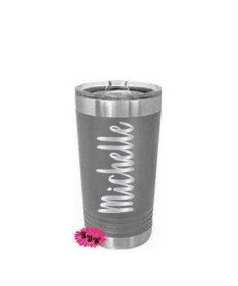 Engraved 16oz Tumbler, Personalized Etched Tumbler, Teacher Gift, Slider Lid, Stainless Steel Coffee Tumbler, Your Name Or Saying