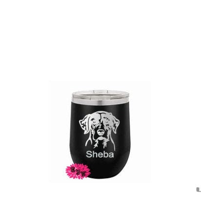 Engraved Wine Tumbler, Personalized Dog Wine Tumbler, Catahoula Leopard Tumbler, Dog Wine Tumbler, New Doggy Gift, Any Breed, Your Name