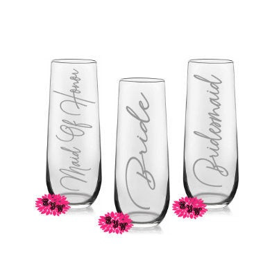 Engraved Champagne Glass, Personalized Champagne Flute, Personalized Mimosa Tumbler, One Custom Glass Champagne Flute