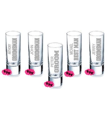 Engraved Shot Glasses, Personalized Shot Glass, Personalized Bridal Box Gift, One Custom Shot Glass, Bachelor Party