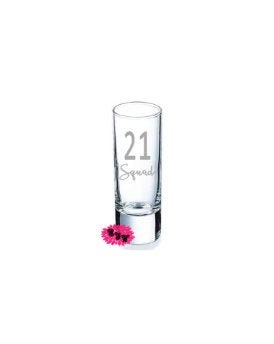 Engraved Shot Glasses, Etched Shot Glasses, 21 Squad Shot Glass, 21st Birthday Favors, One Glass