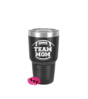 Engraved 30oz Tumbler, Personalized Coach Etched Tumbler, Football Team Mom Gift, Football Tumbler, Stainless Steel Tumbler, Any Team Name