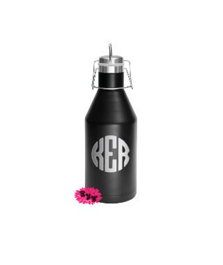 Engraved Stainless Steel Beer Growler, 64oz Personalized Etched Insulated Beer Growler, Godfather Gift, Godparent Gift, Father's Day Gift,