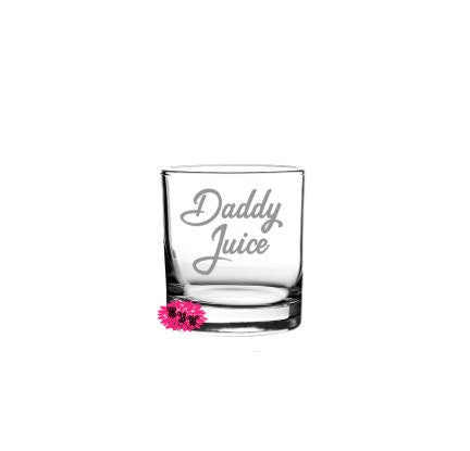 Engraved Whiskey Glass, Etched Whiskey Glass, 7oz Daddy Juice  Whiskey Glass, Birthday, Party Favors, Bachelor Party, Father's Day