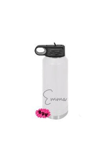 Engraved Water Bottle, Personalized Etched Water Bottle With Straw, 4 SIZES, Stainless Water Bottle, Stainless Steel Sport Bottle