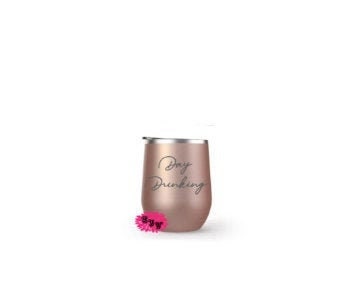 Engraved Stainless Wine Cup, Day Drinking Wine Tumbler, Lots Of Colors Including Rose Gold