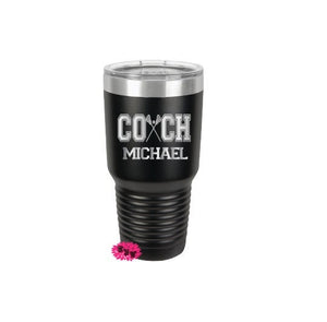 Engraved 30oz Tumbler, Personalized Lacrosse Coach Cup, Etched Tumbler, Lacrosse Coach Gift, Lacrosse Tumbler, Stainless Steel Tumbler