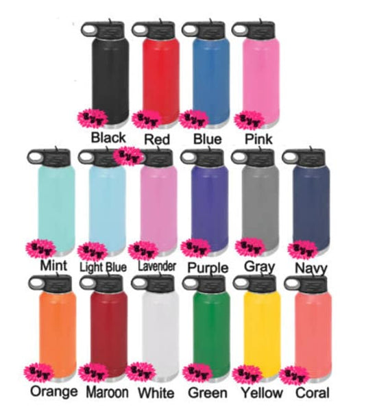 Engraved Stainless Steel Kids Bottle, Personalized Childrens Water Bottle, Etched Kids Tumbler, Etched Princess Water Bottle, Lots Of Colors