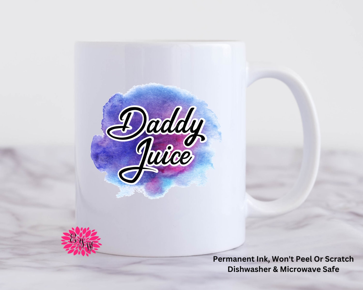 Coffee Mug, Daddy Juice Father's Day Mug, 11oz Ceramic Coffee Mug With Handle, Permanent Ink, Dishwasher Safe, Microwave Safe