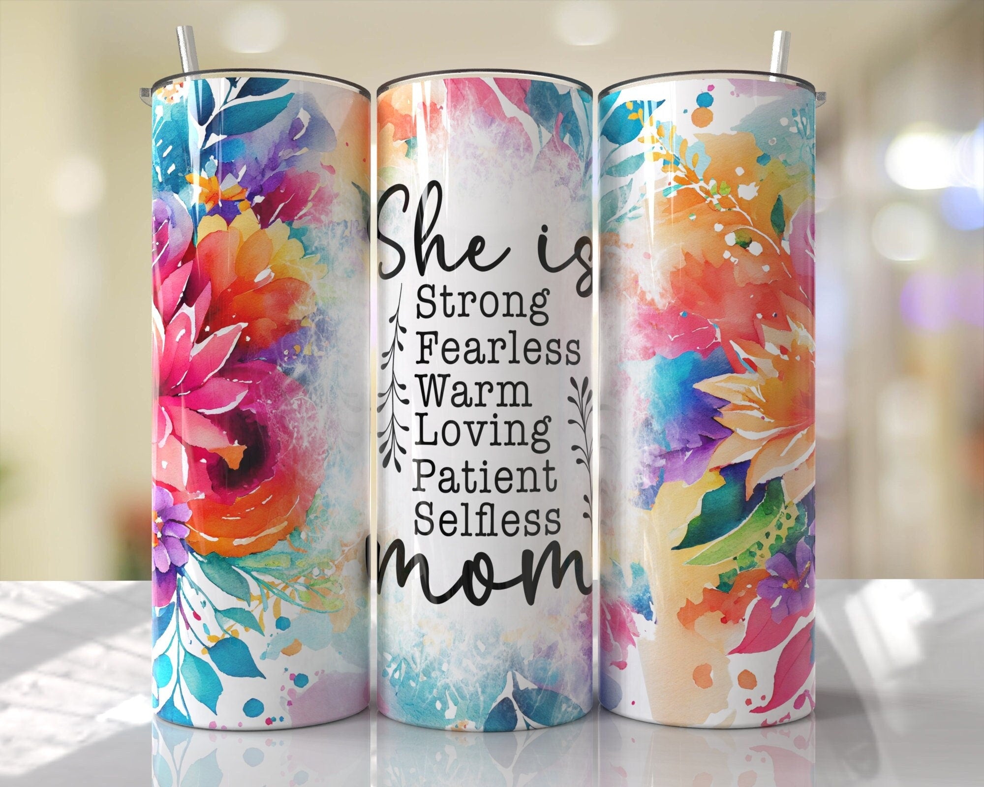 Mom Floral Tumbler, Mama Skinny Tumbler, Mama Rose Tumbler, Skinny Steel Mom Tumbler, Mom Floral Wrapped Tumbler, Mother's Day Cup