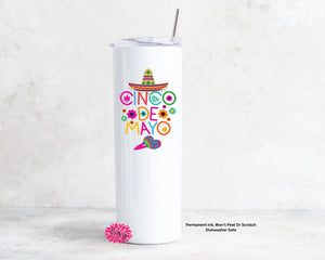 Cinco De Mayo Tumbler, Cinco De Mayo Cup, Best Friends 20oz Stainless Steel Tumbler With Straw, Permanent Sublimation Ink, Dishwasher Safe