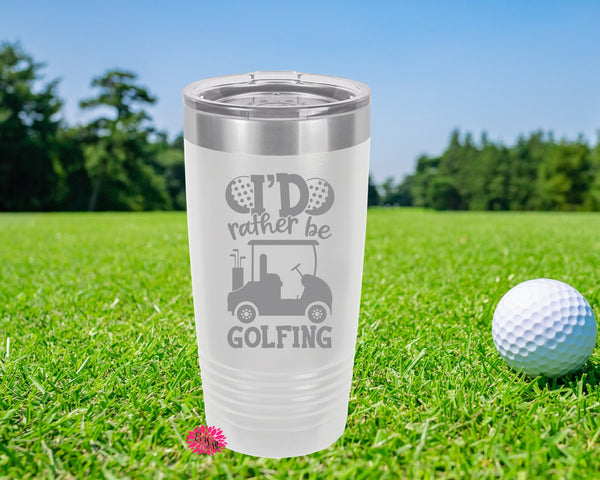 Engraved Tumbler, Personalized Golf Cup, Personalized Etched Golf Mug, Golf Stainless Steel Coffee Tumbler, Many Images, Can Be Personalized