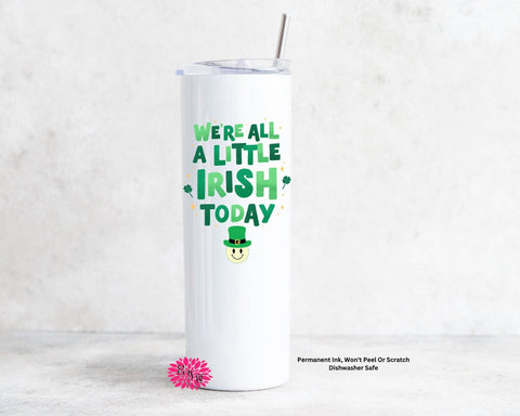 St. Patrick's Day Cup, St. Patty's Day Tumbler, 20oz Stainless Steel Tumbler With Straw, Permanent Sublimation Ink, Dishwasher Safe